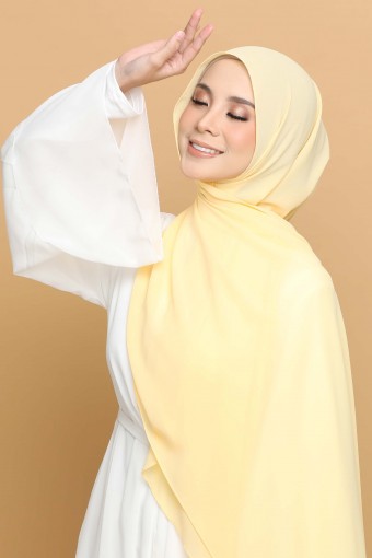 SHAWL END CURVE - PASTEL YELLOW