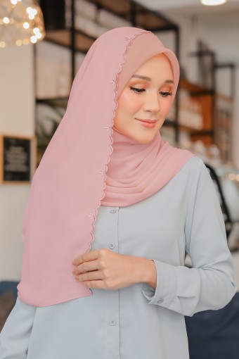 BAWAL SHAWL SULAM - BLUSH PINK