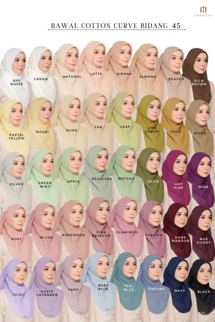 BAWAL COTTON CURVE BIDANG 45 - PASTEL YELLOW