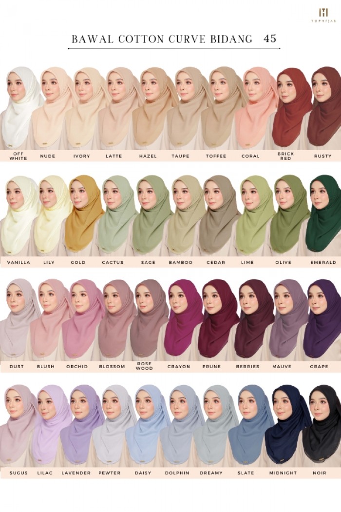 BAWAL COTTON CURVE BIDANG 45 - LILAC