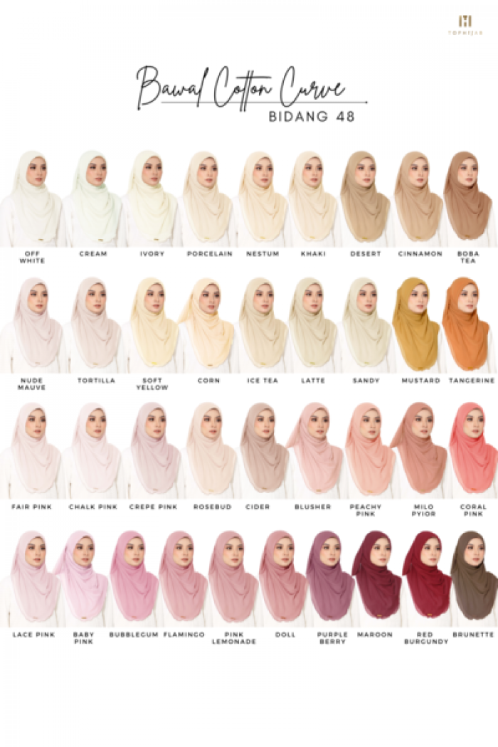 BAWAL CURVE BIDANG 48- PEACHY PINK
