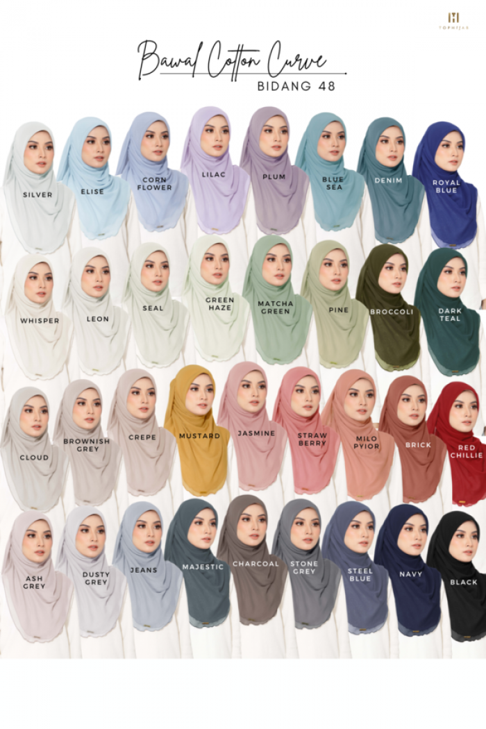 BAWAL CURVE BIDANG 48- CHARCOAL