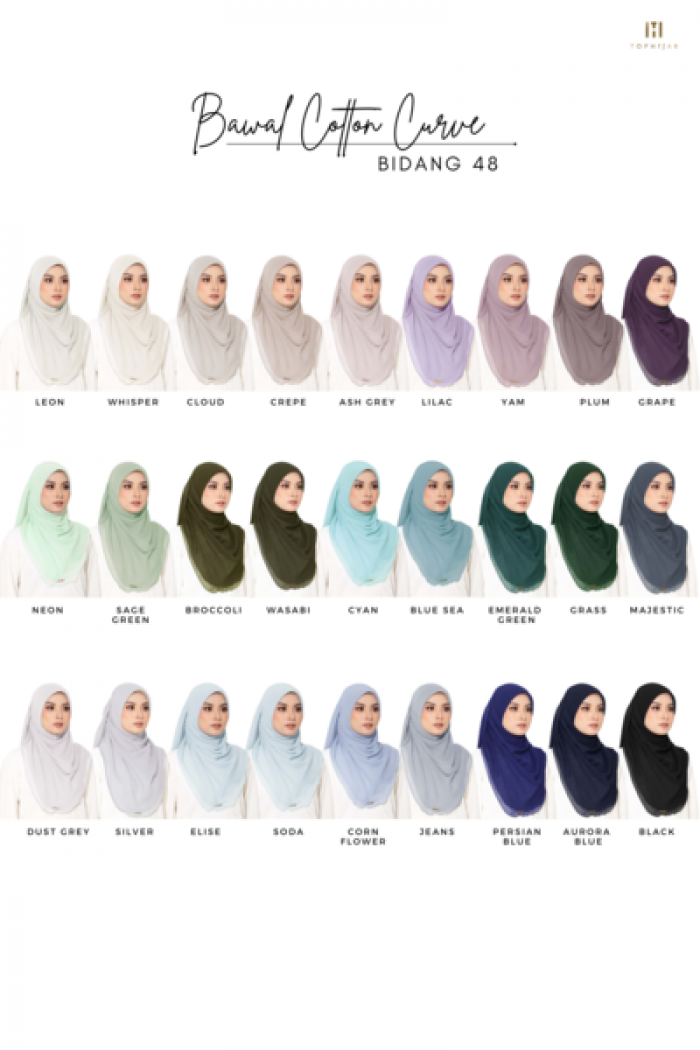 BAWAL CURVE BIDANG 48- CORNFLOWER