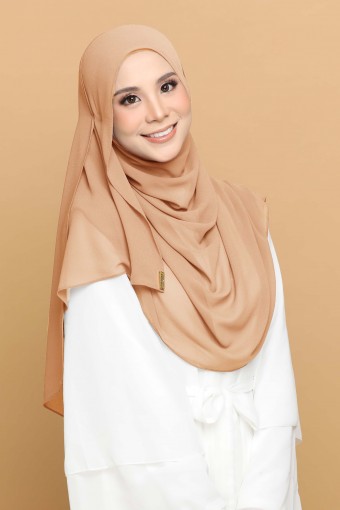 SHAWL END CURVE - CARAMEL