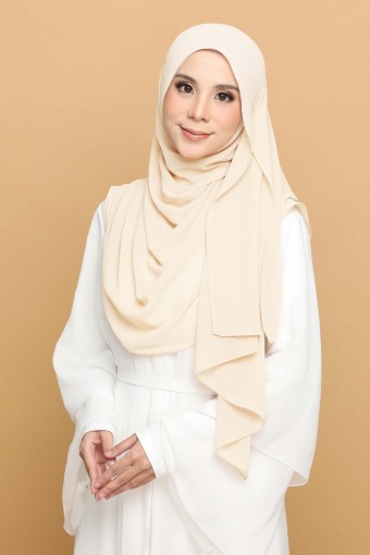 SHAWL END CURVE - PEARL CREAM