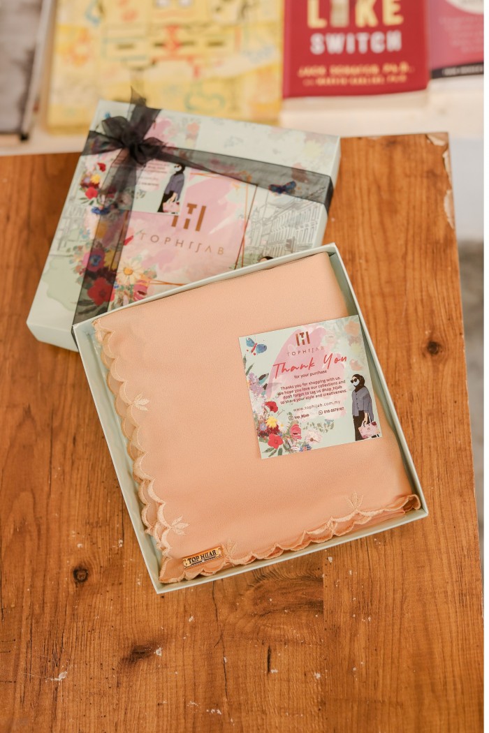 BAWAL SHAWL SULAM - PEACH