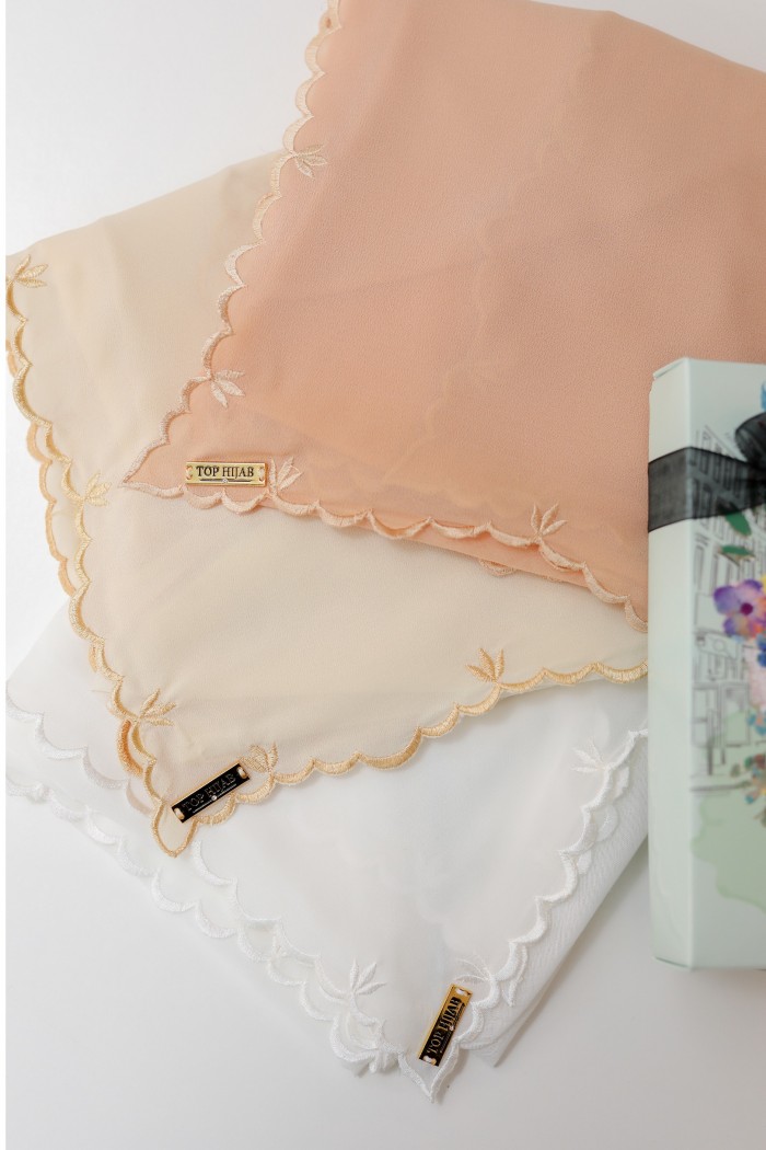 BAWAL SHAWL SULAM - PEACH