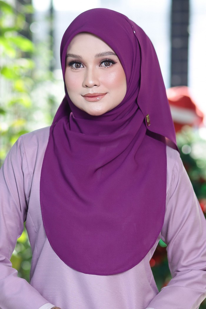 BAWAL SHAWL ANTI DRAPPING BIDANG 45 - MANGOSTEEN