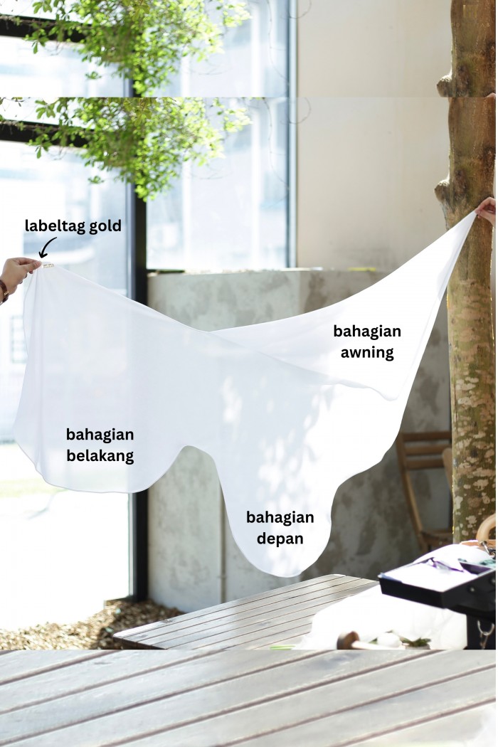 BEIGE - BAWAL SHAWL ANTI DRAPPING BIDANG 45