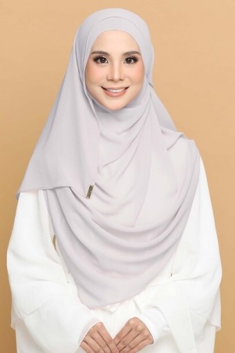 MISTY GRAY- FLOWY PREMIUM CHIFFON SHAWL