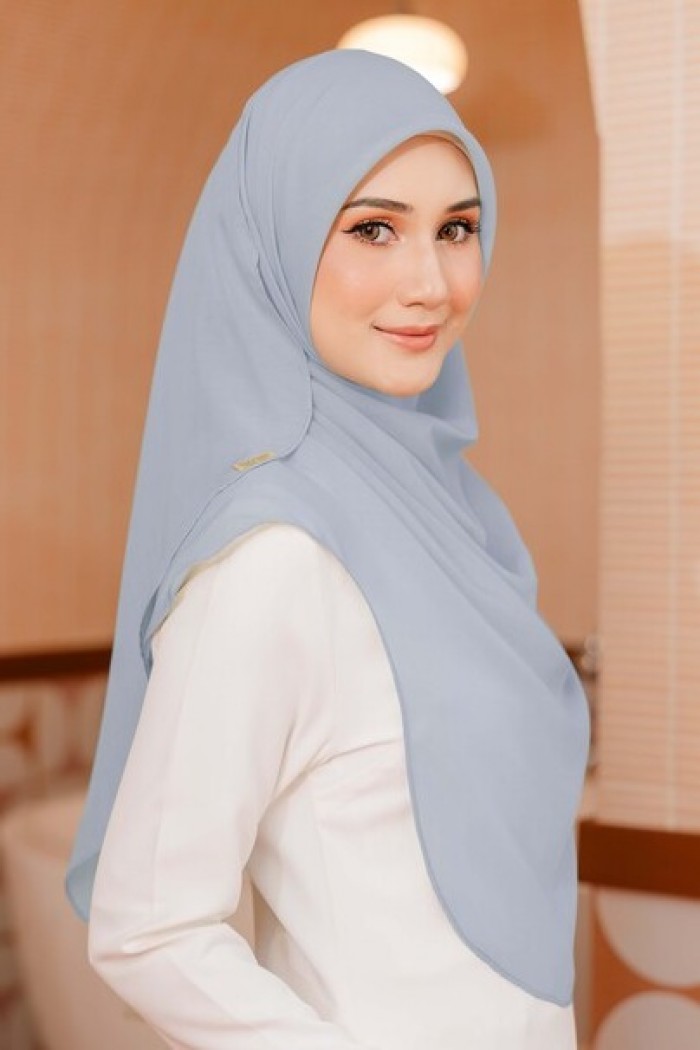 DUSTY BLUE - BAWAL SHAWL 'W' BIDANG 48