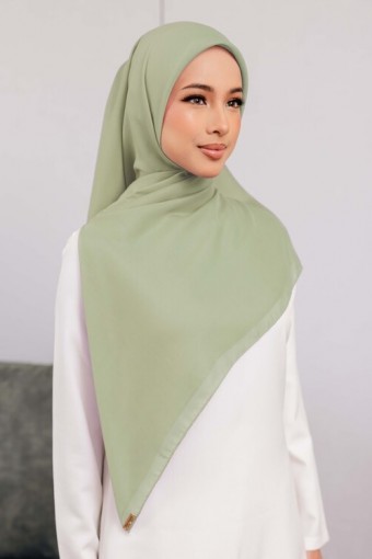 BAWAL COTTON SQUARE BIDANG 48 - GREEN TEA
