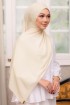 SILKY CHIFFON SHAWL - MILK CREAM