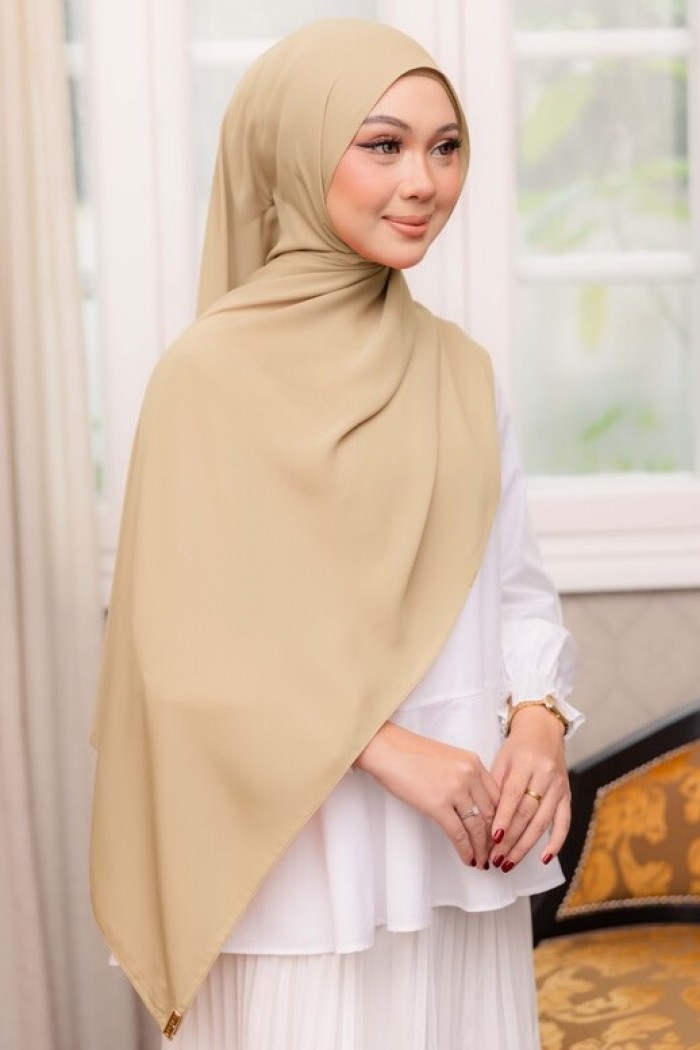 SILKY CHIFFON SHAWL - SAND