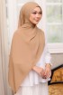 SILKY CHIFFON SHAWL - CARAMEL