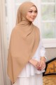 SILKY CHIFFON SHAWL - CARAMEL