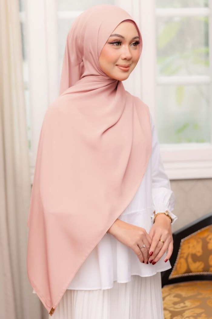 SILKY CHIFFON SHAWL - FOXY PINK