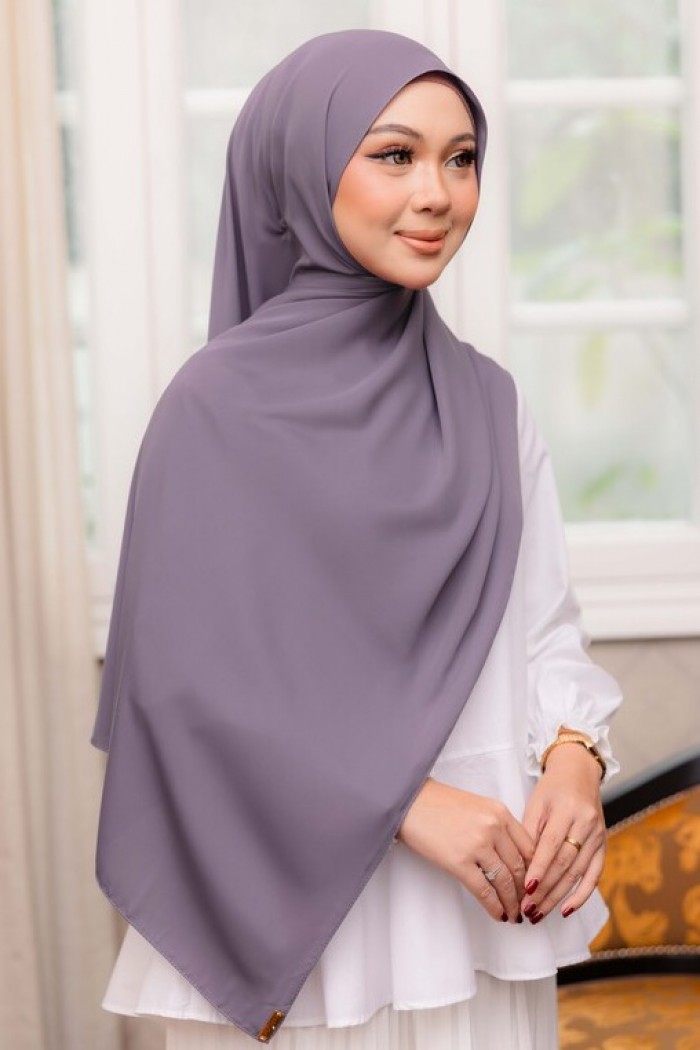 SILKY CHIFFON SHAWL - PLUM