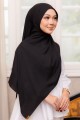 SILKY CHIFFON SHAWL - BLACK