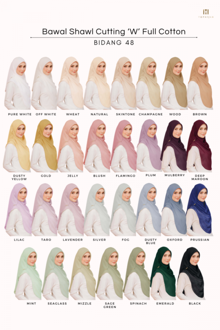 EMERALD - BAWAL SHAWL 'W' BIDANG 48