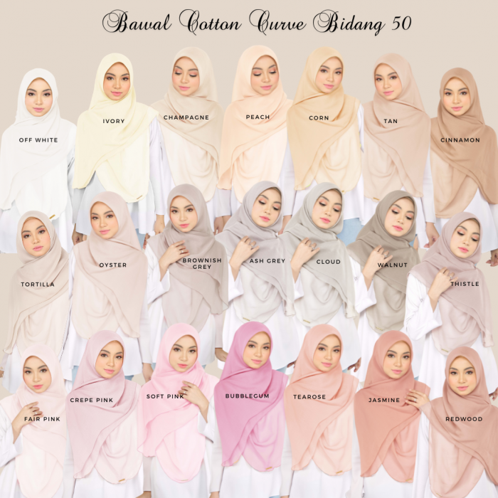 BAWAL CURVE BIDANG 50- ASH GREY