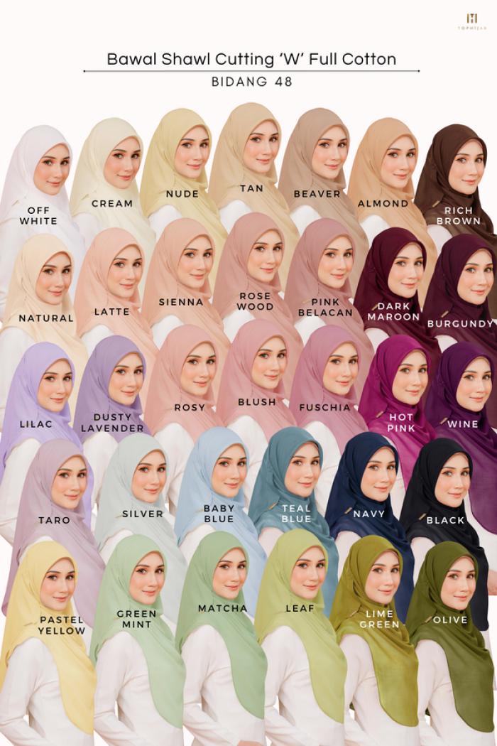 PINK BELACAN - BAWAL SHAWL 'W' BIDANG 48