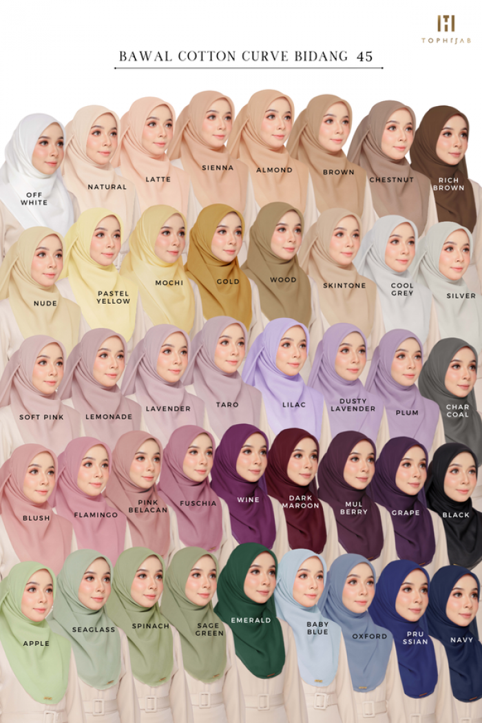 BAWAL COTTON CURVE BIDANG 45 - SPINACH