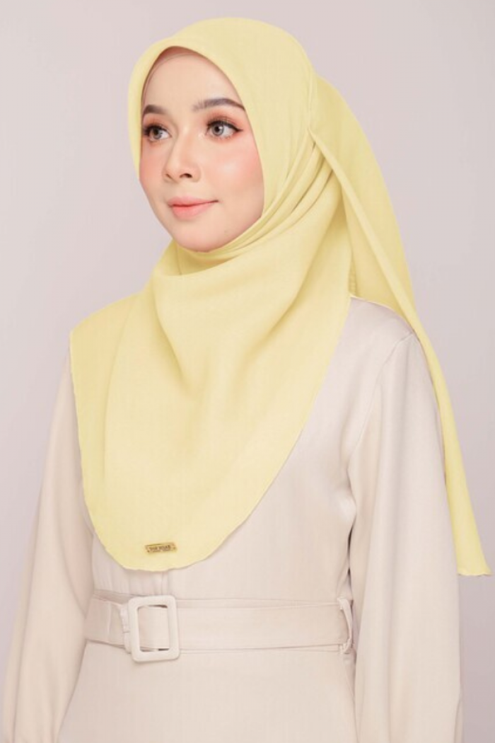 BAWAL COTTON CURVE BIDANG 45 - PASTEL YELLOW