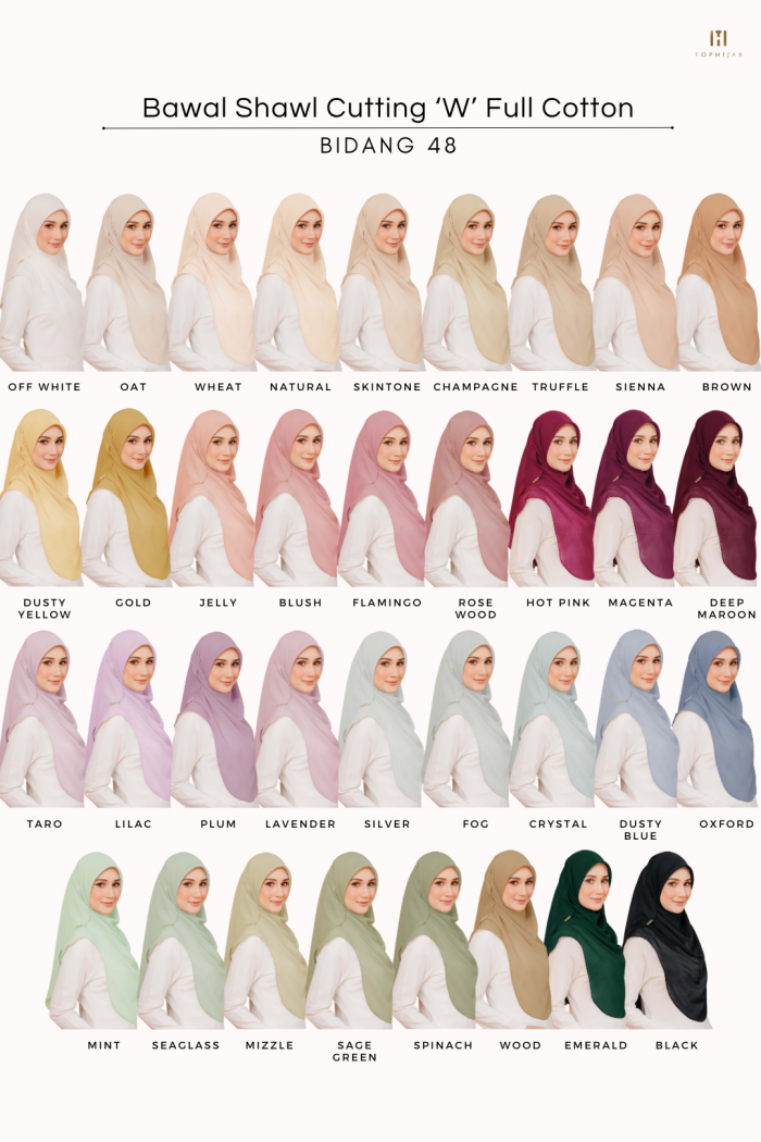DUSTY YELLOW - BAWAL SHAWL 'W' BIDANG 48