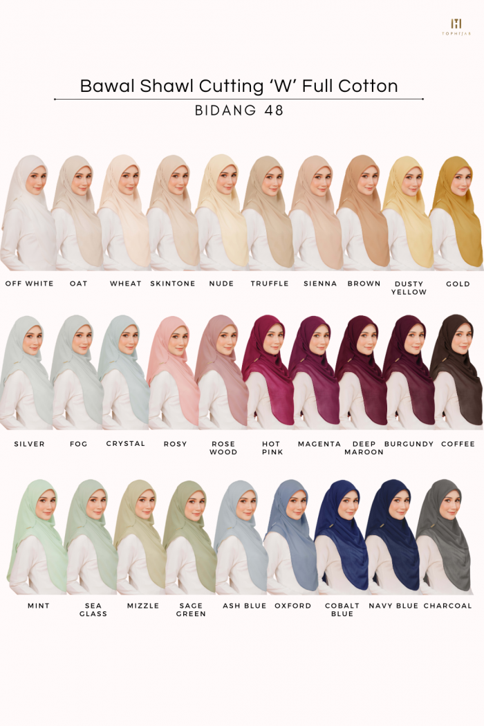 BURGUNDY - BAWAL SHAWL 'W' BIDANG 48