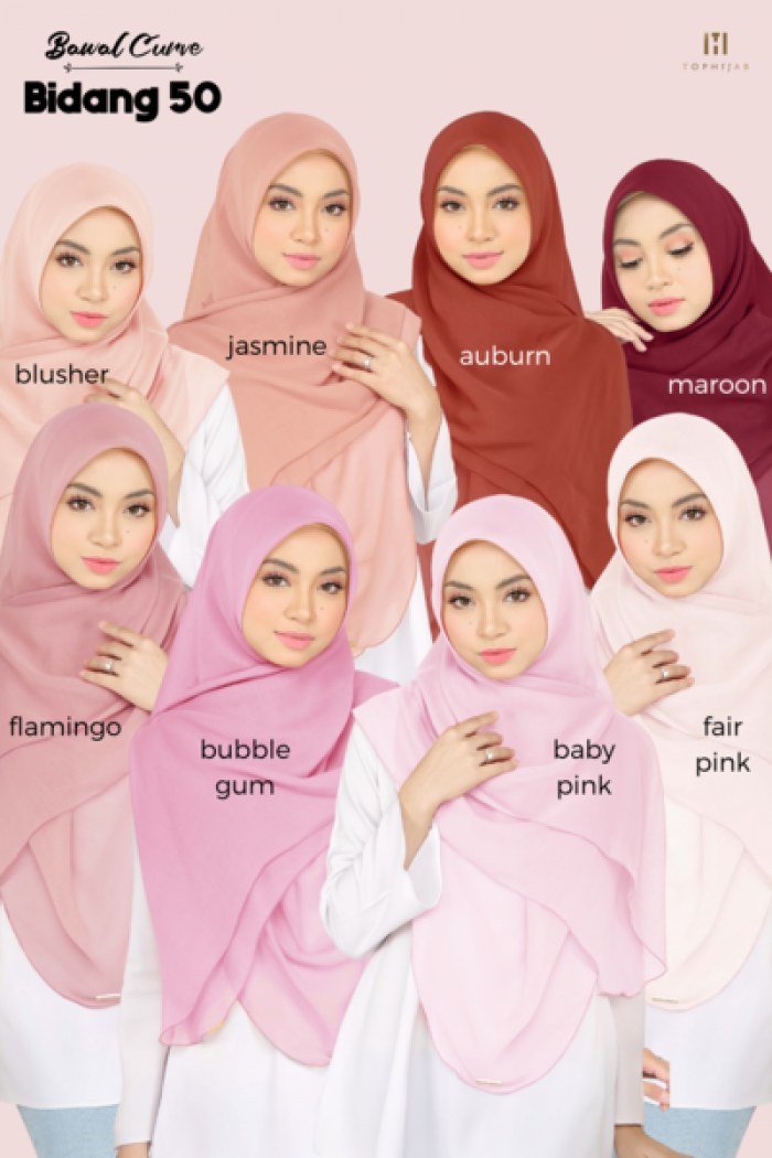 BAWAL CURVE BIDANG 50- BABY PINK