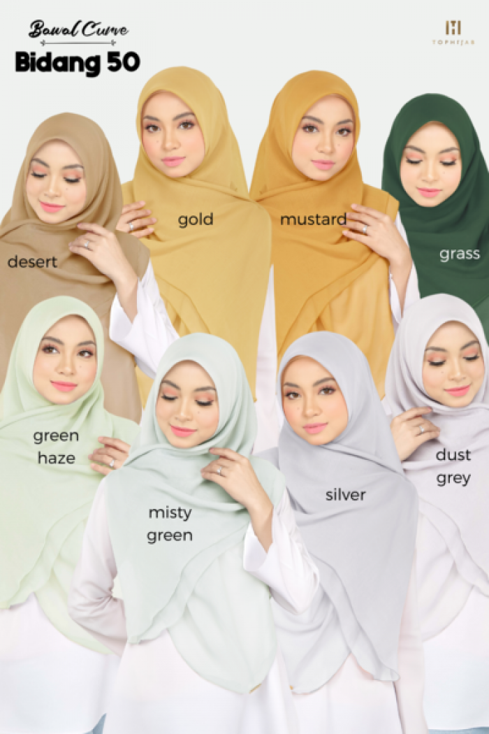 BAWAL CURVE BIDANG 50- DUST GREY