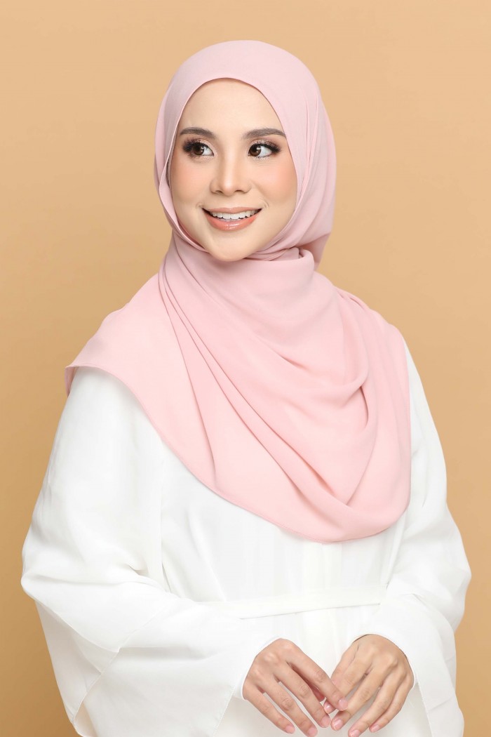 SHAWL END CURVE - NUDE PINK