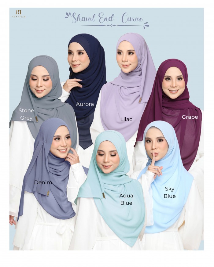 SHAWL END CURVE - DENIM